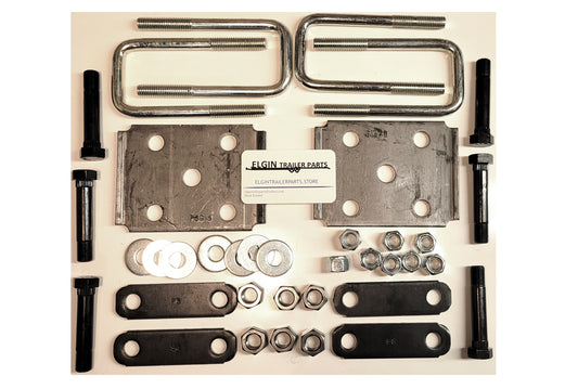 2" square axle kit includes suspension bolts and shackles